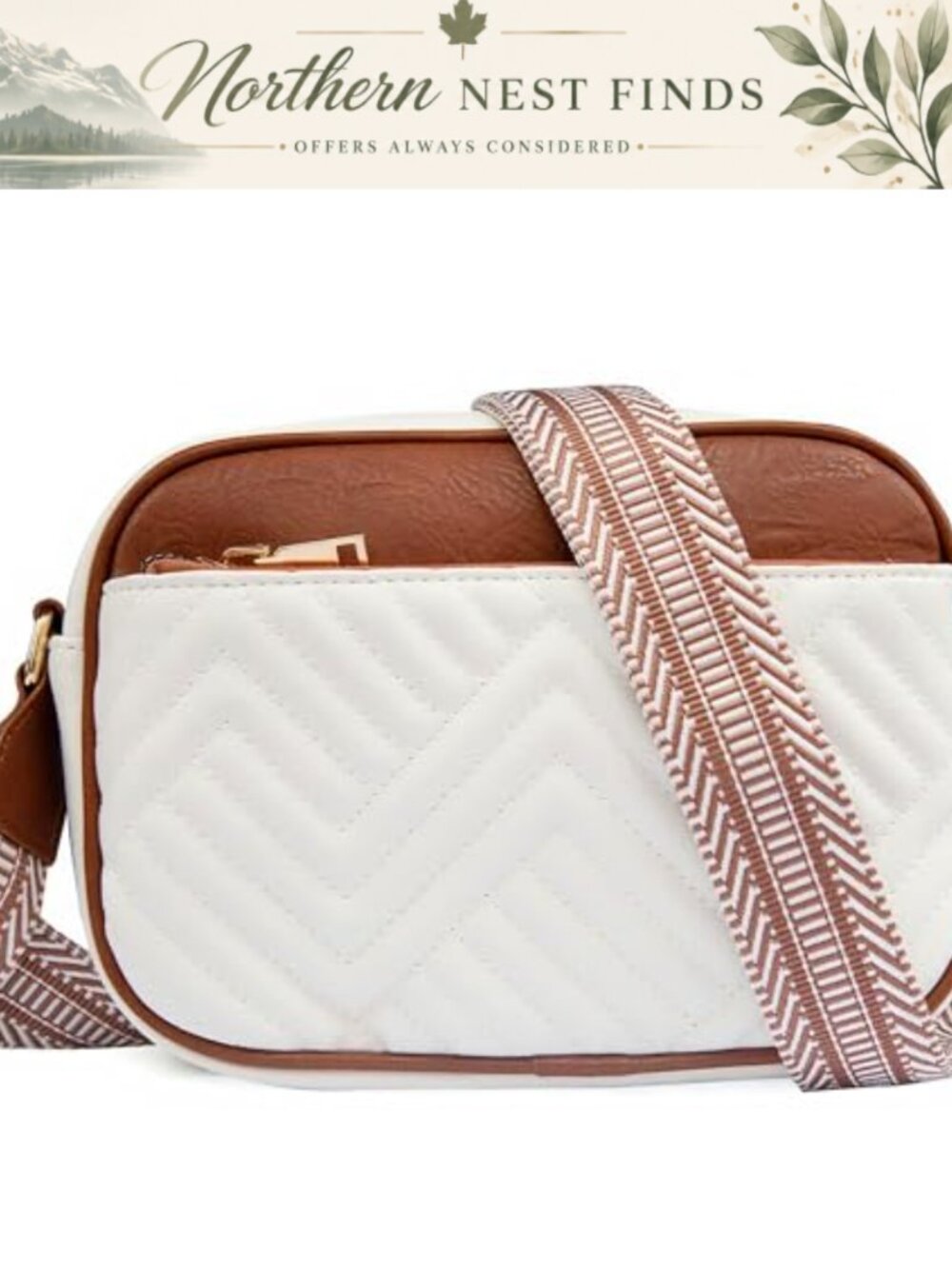 Vegan Leather Crossbody Bag Adjustable Braided Strap Small Shoulder Purse